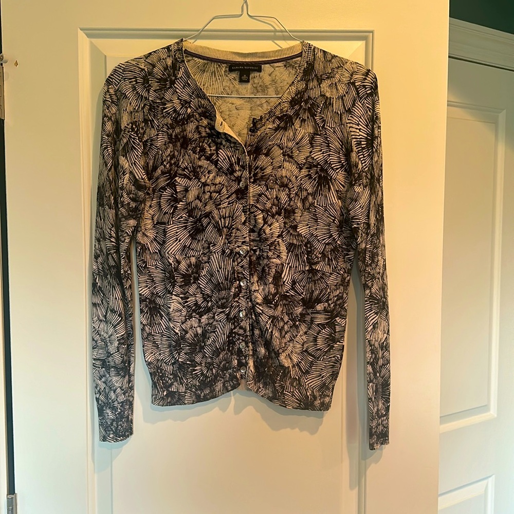 Banana Republic Navy Cardigan - Size M